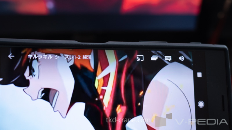 Netflixでキャストアイコンが表示されている様子