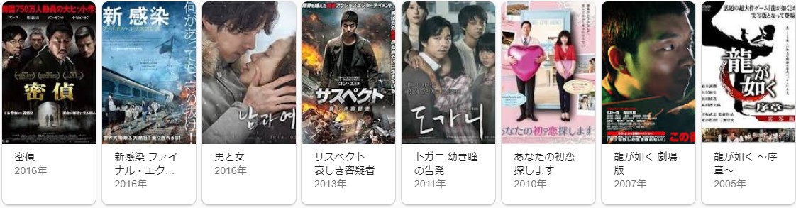 コンユのドラマ・映画などの出演作